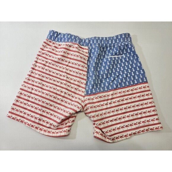 SLV Men's Medium Chubbies American Flag Flamingo Pineapple Sweatpants Shorts EUC - Picture 8 of 8